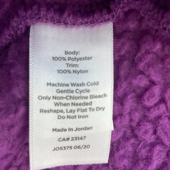 Talbots Purple Sherpa Jacket Size XL - Picture 6 of 6